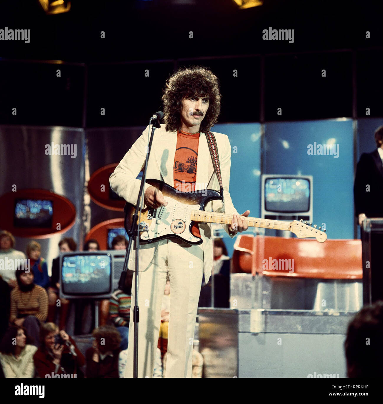 Discoteca / George Harrison singt My Sweet Lord in der ZDF-Musiksendung discoteca, 19. Agosto 1972. George Harrison, prestazioni, ZDF Music Show: discoteca, 1972. Foto Stock