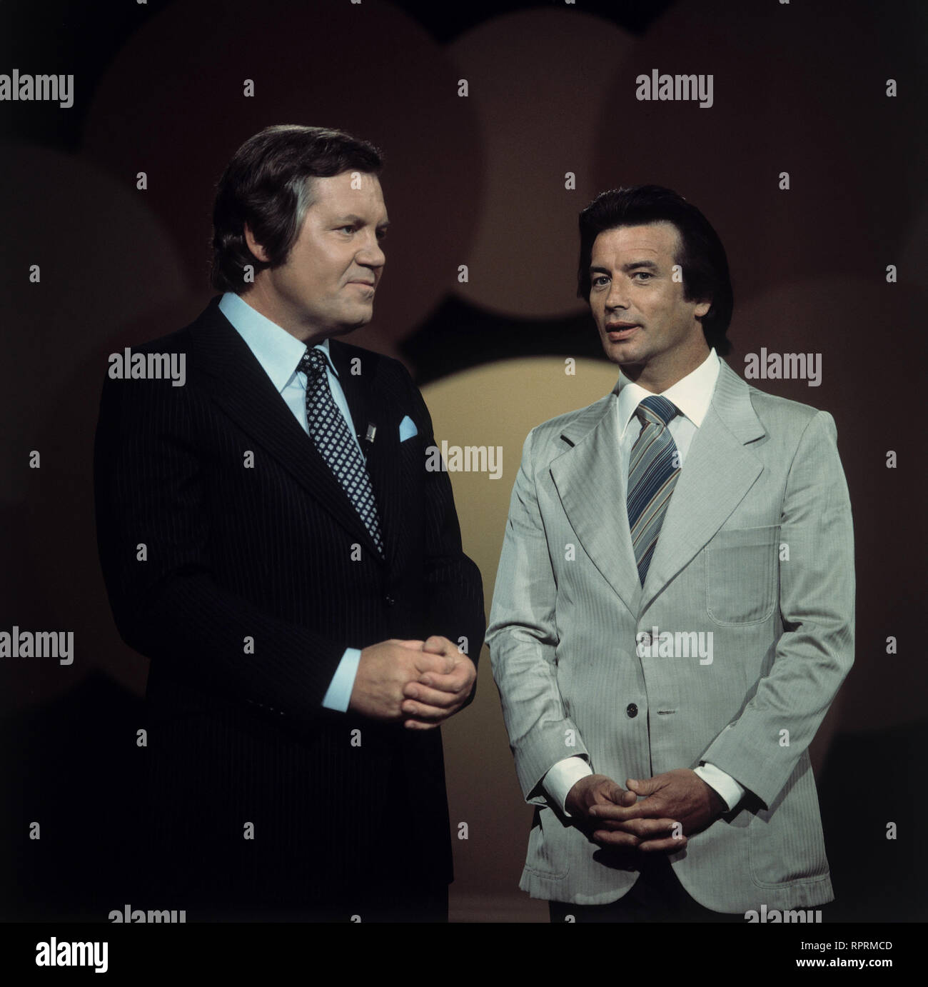 DER GROSSE PREIS WIM THOELKE mit Star-Gast, Schauspieler und Winnetou-Darsteller PIERRE BRICE, Sendung vom 15.6.1976 Foto Stock