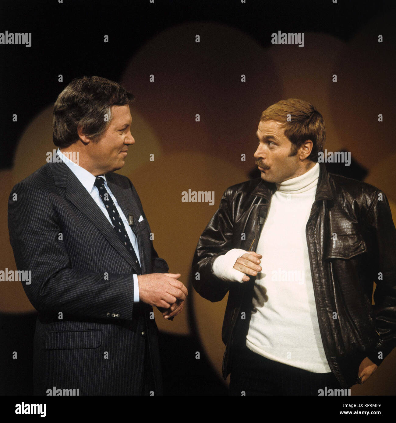 DER GROSSE PREIS WIM THOELKE und Film-Star FRANCO NERO, Sendung vom 13.3.1980 Foto Stock