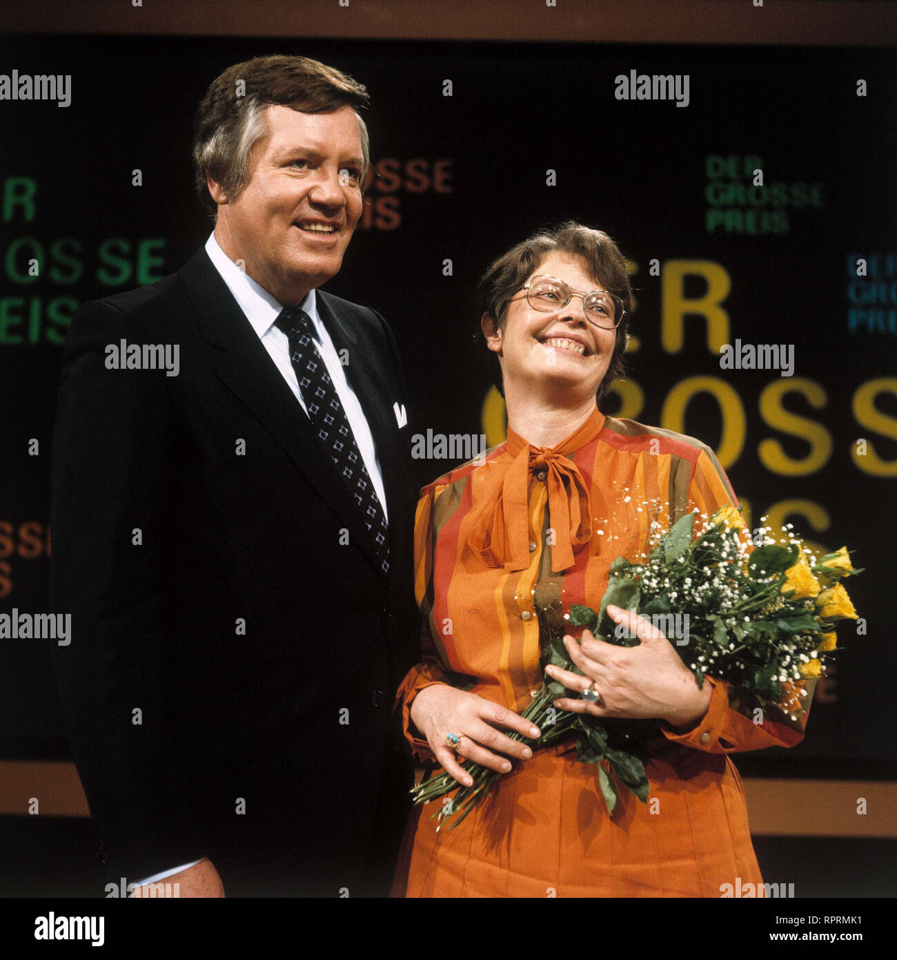 DER GROSSE PREIS WIM THOELKE mit Kandidatin und Siegerin BRIGITTE UBBELOHDE-DOERING, Sendung vom 24.9.1981 Foto Stock
