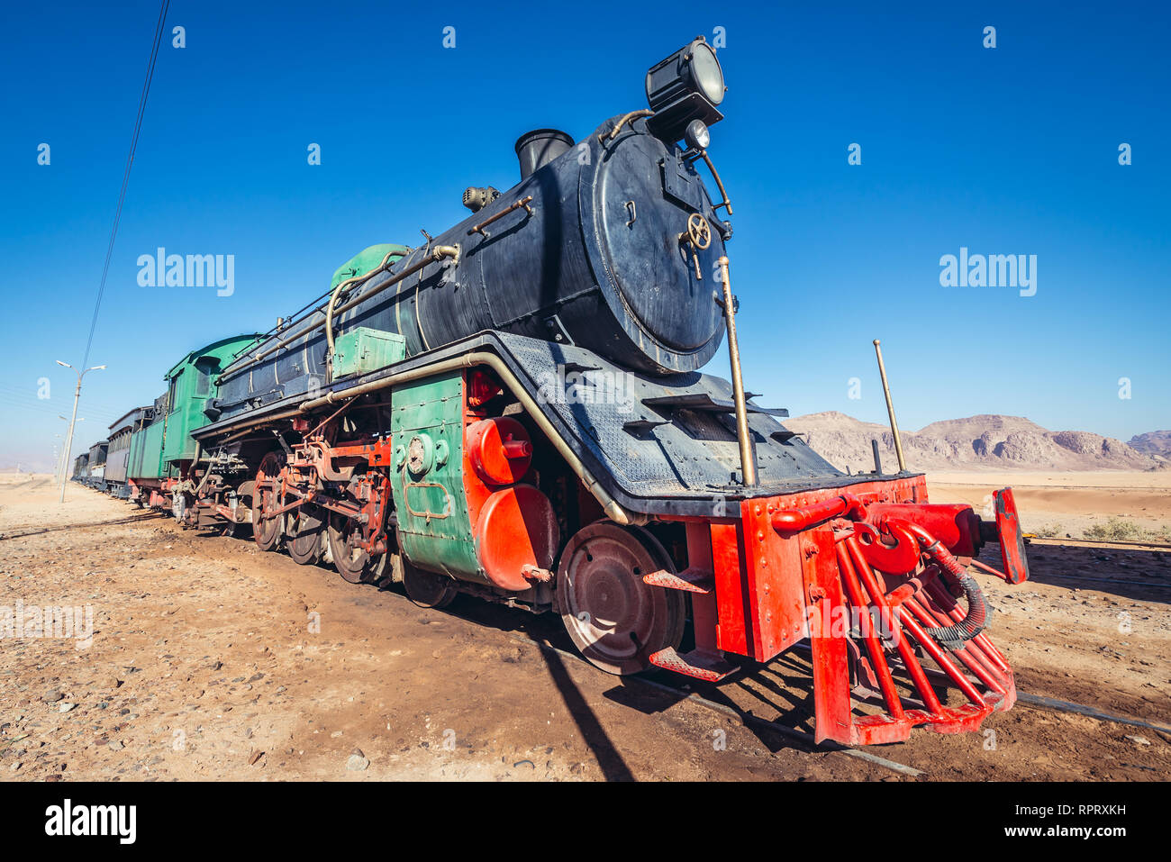 Wadi Rum Station in prossimità di Wadi Rum valley Foto Stock