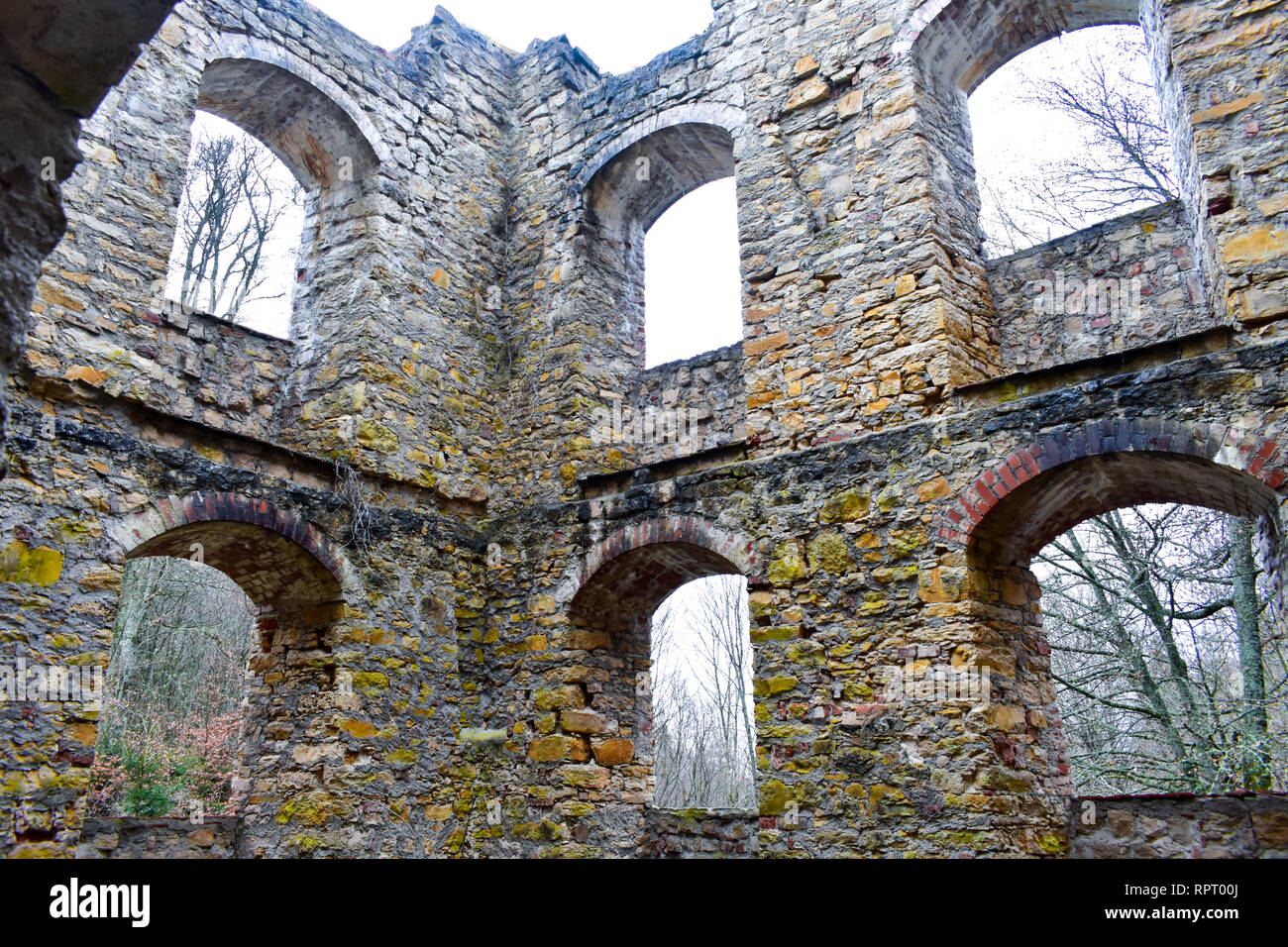 Vecchia chiesa abbandonata in Germania Foto Stock