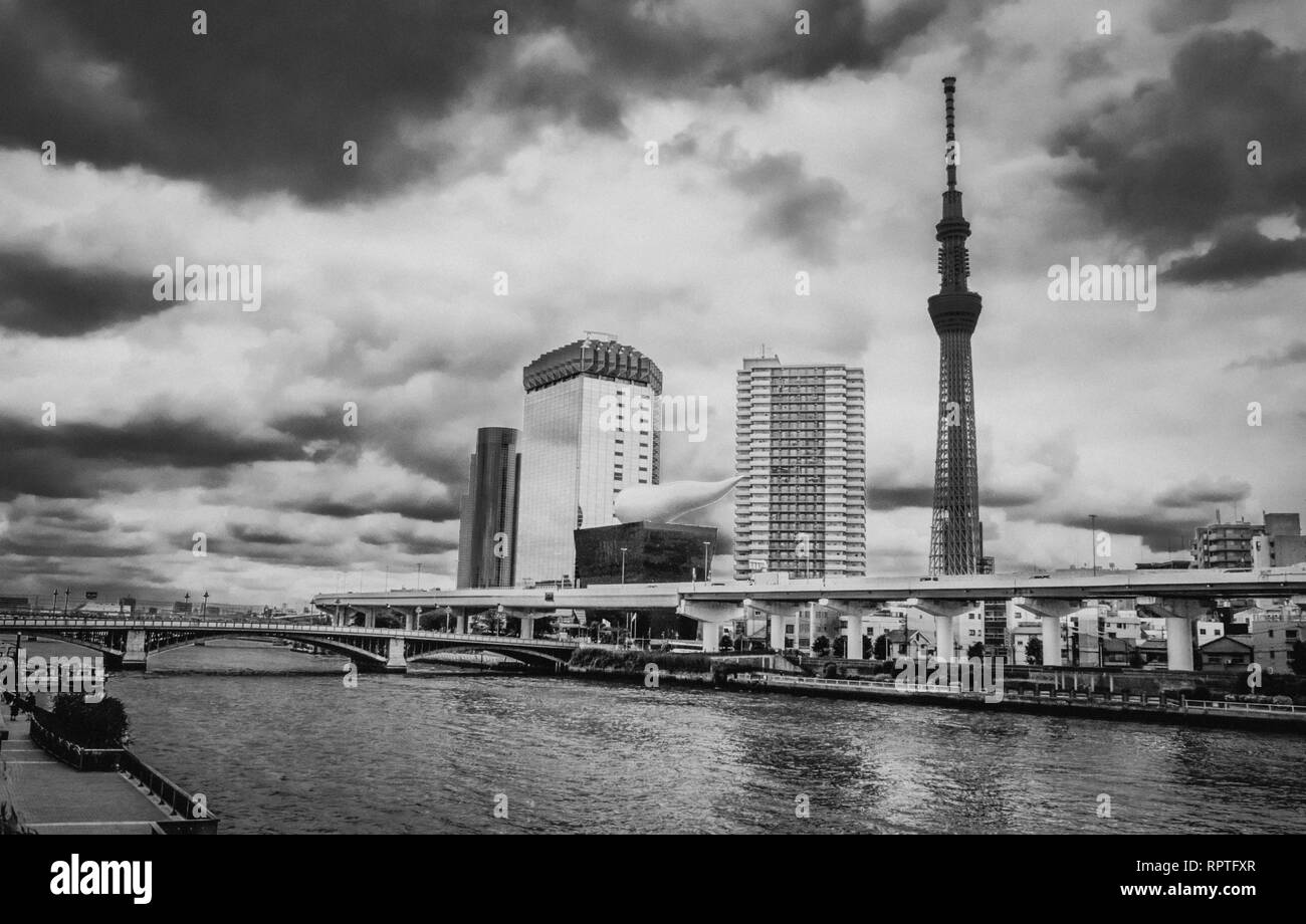 Tokyo Skytree - un famoso punto di riferimento nella città - TOKYO / Giappone - 17 giugno 2018 Foto Stock
