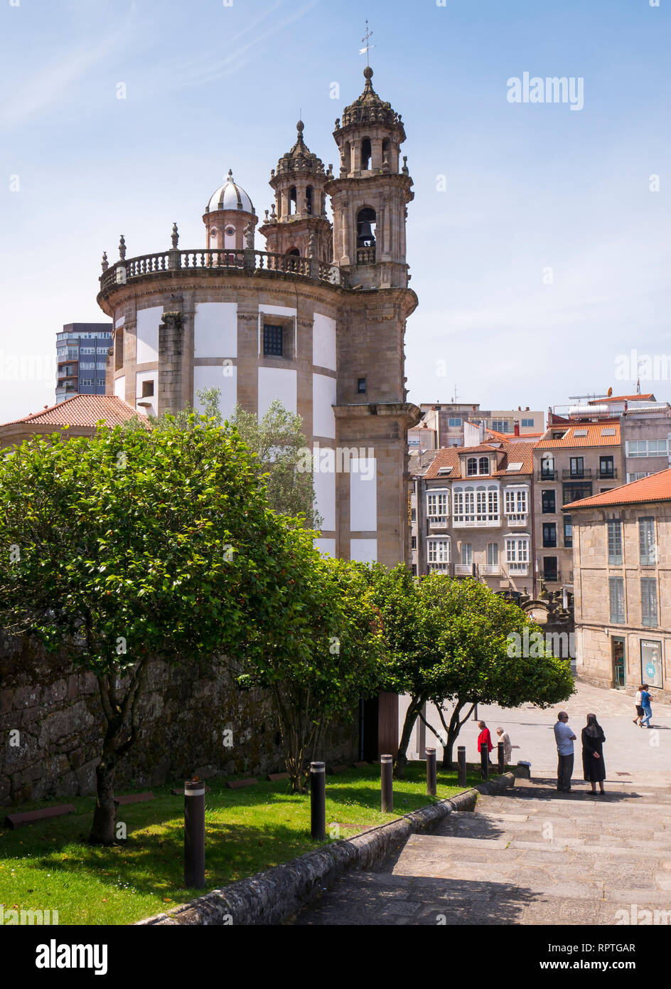 Santuario de la Peregrina. Pontevedra. La Galizia. España Foto Stock