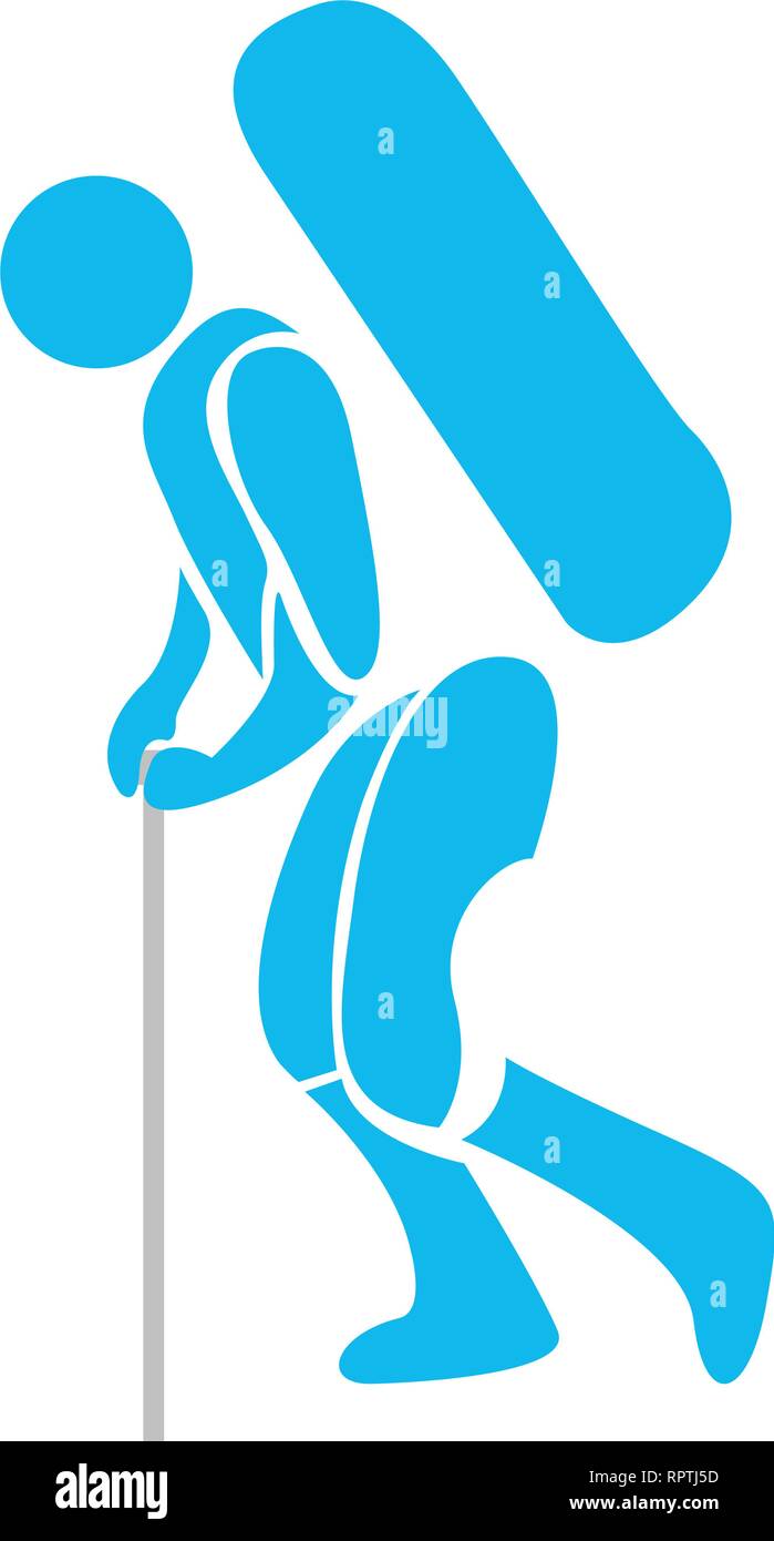 Sci isolato icona persone Illustrazione Vettoriale