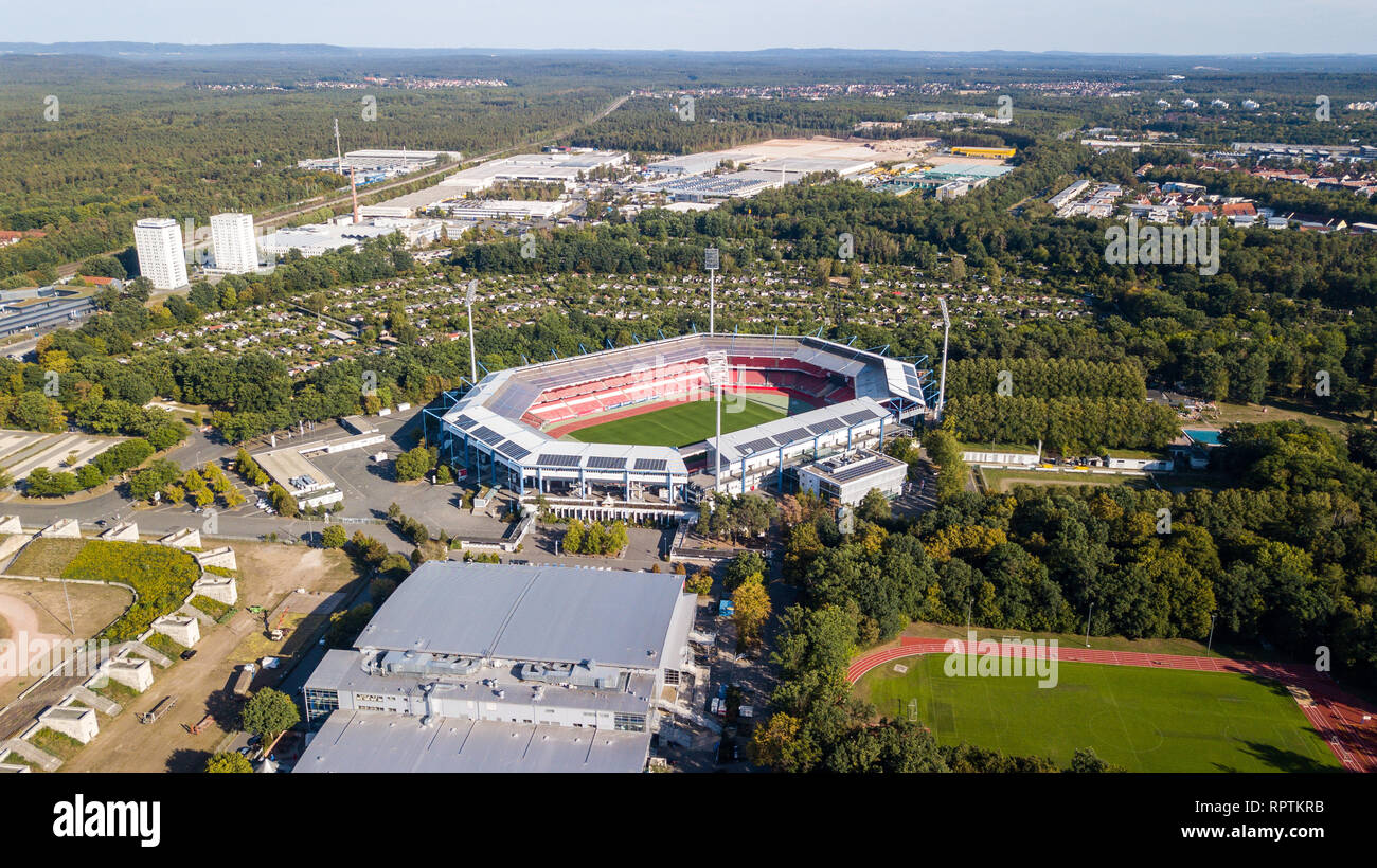 Max-Morlock-Stadion, precedentemente Stadion der Hitlerjugend o stadio della Gioventù Hitleriana, Norimberga, Germania Foto Stock