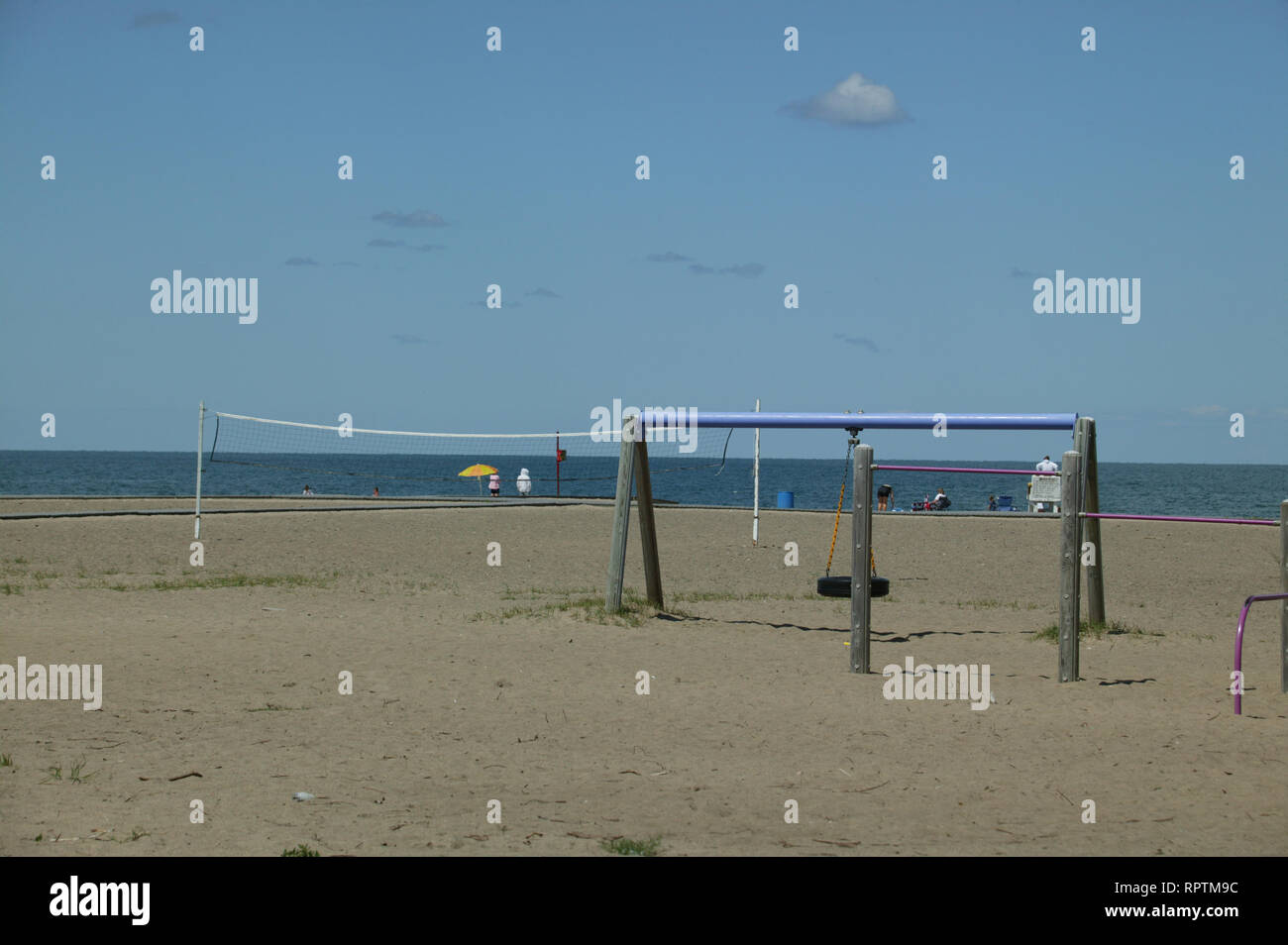 La spiaggia sul lago Erie, Ashtabula, Oh Foto Stock