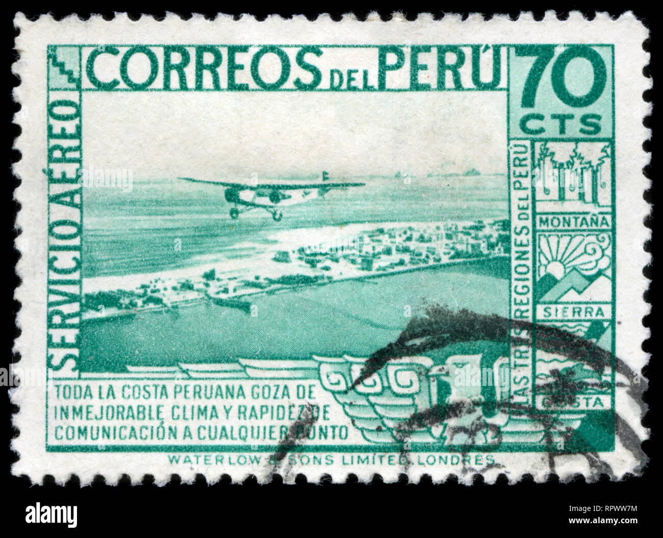 Francobollo dal Perù in la Posta Aerea francobolli del 1937: Paese  motivazioni serie Foto stock - Alamy