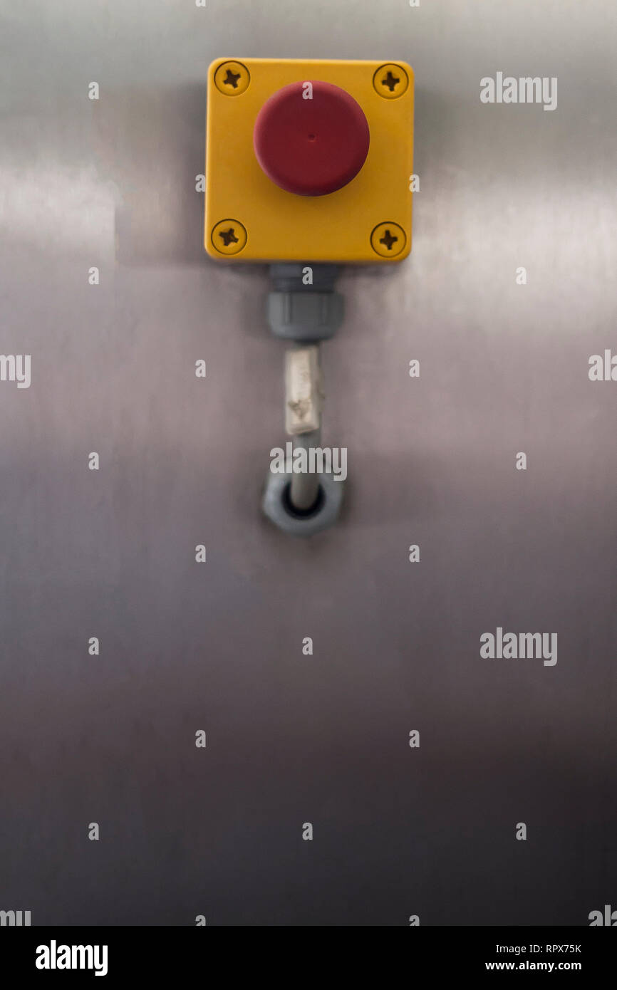 Close-up industriale pulsante di commutazione del quadro elettrico di  comando Foto stock - Alamy