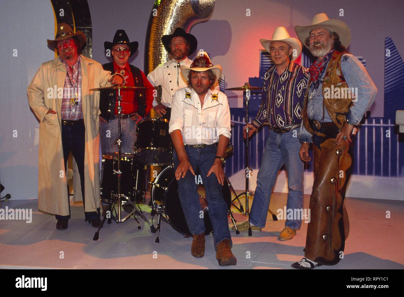 Arresto carrello Country-Band TRUCK STOP, 1992. , Lucio B. Reichling, / Überschrift: arresto carrello Foto Stock