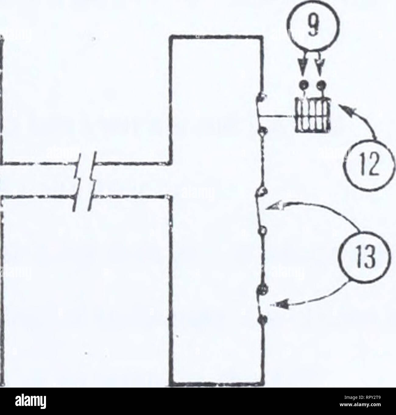 Agri-news. L'agricoltura. 1. 12 V campana 2. Luce rossa (A indicatt un"arm  condizione) 3. Silenziamento di campana (relè normalmente chiuso) 4.  Interruttore momentaneo (al silenzio campana) 5. Relè (normalmente chiuso),  attiva