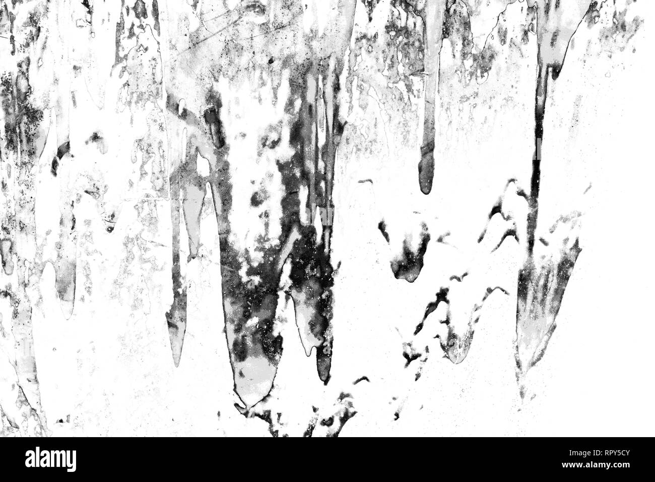 Il nero e il bianco è il colore di sfondo grunge. Abstract texture monocromatica. Modello di graffi, vernice e macchie. Foto Stock