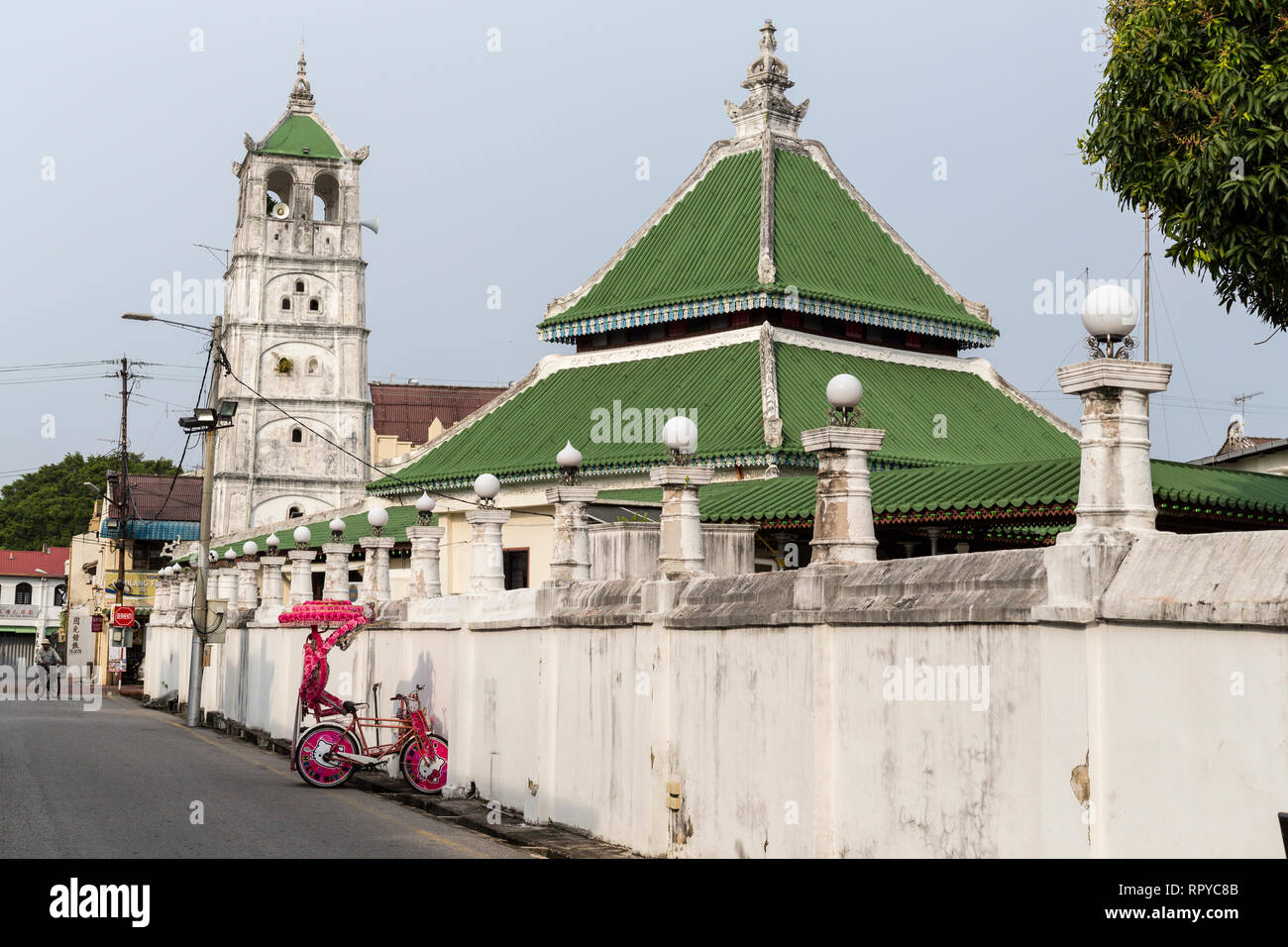 Kampung Kling moschea, Melaka, Malaysia. Foto Stock