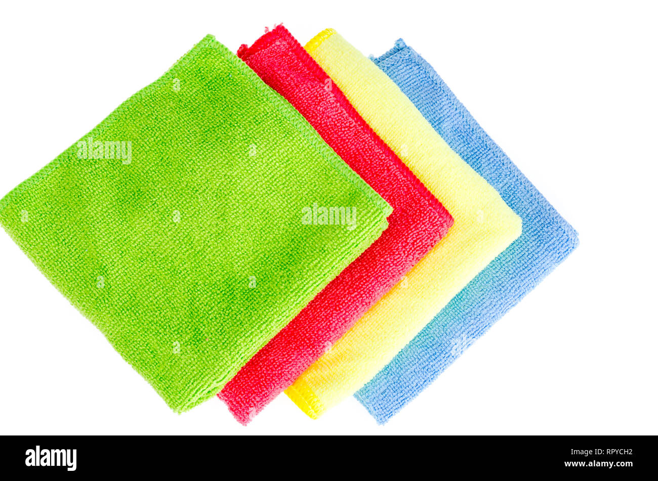 In microfibra colorati panni per la pulizia. Foto Studio Foto stock - Alamy