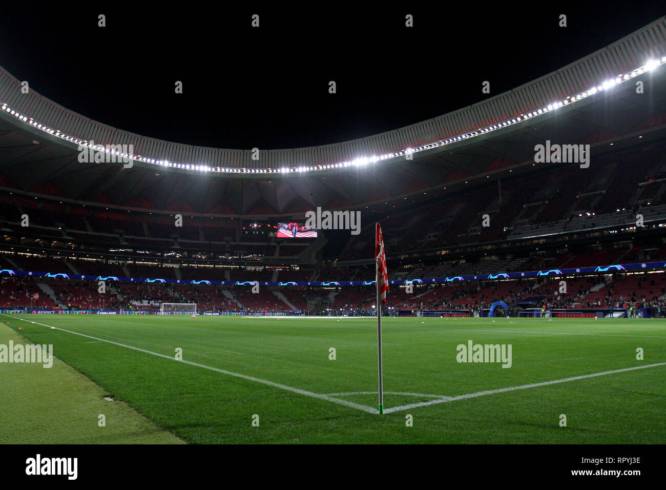 Madrid, Spagna. Xx Febbraio 2019. Calcio, Champions League 2018-19 atletico madrid - JUVENTUS 2-0 nell'immagine: WANDA METROPOLITANO Credit: Indipendente Agenzia fotografica/Alamy Live News Foto Stock