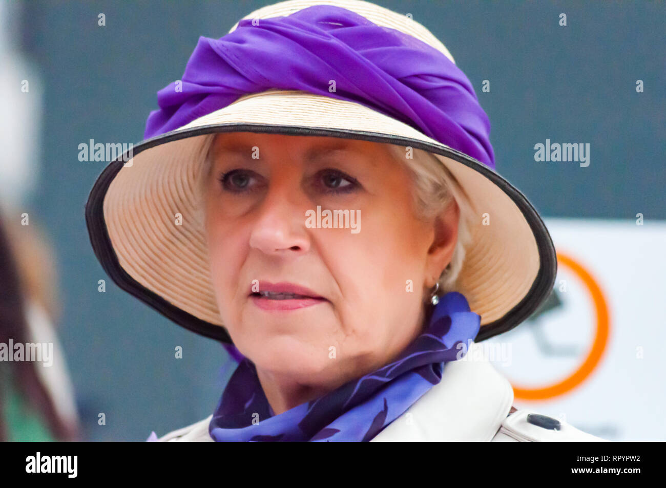 Glasgow, Scotland, Regno Unito. Il 23 febbraio, 2019. Rally per anni cinquanta nato Scottish donne contro la pensione statale di ingiustizia, WASPI. Le donne che sono nati negli anni cinquanta hanno avuto la qualifica età della loro pensione di stato cambiato da fino a sei anni risultante in pension perdite fino a £48.000. Credito: Berretto Alamy/Live News Foto Stock