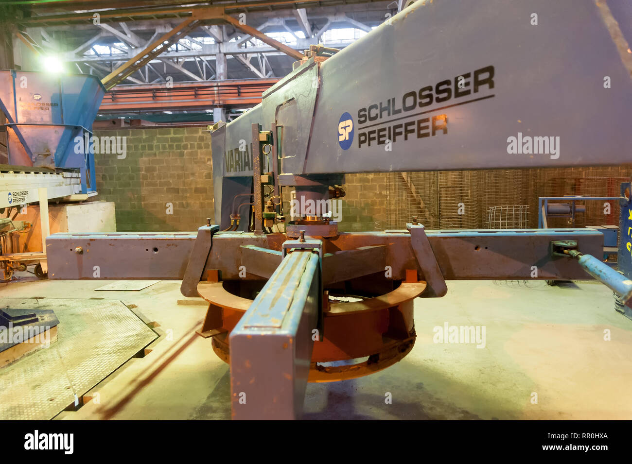 Sulla pianta di prodotti ferroconcrete Foto Stock