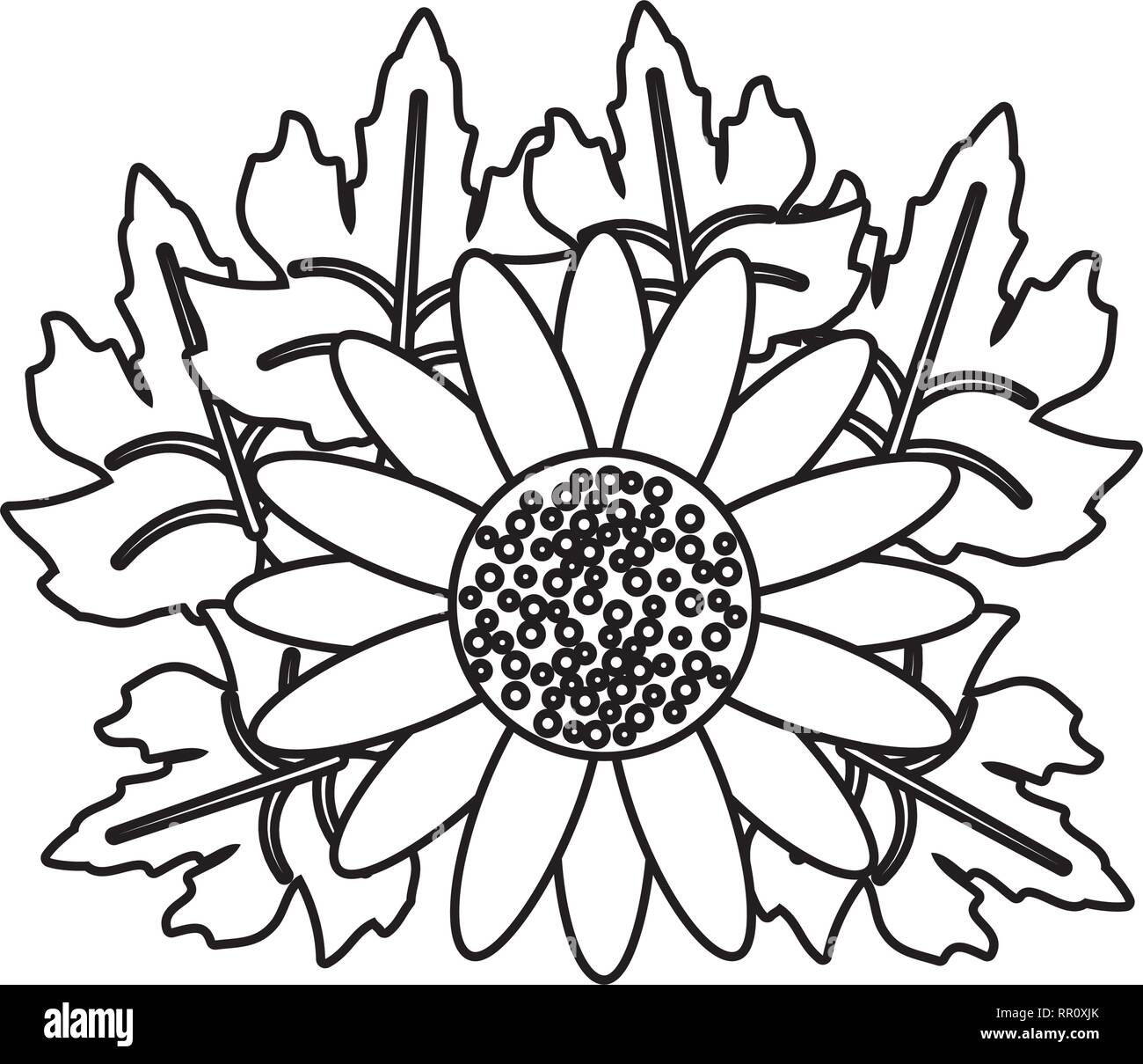 Fiore simpatico cartoon Illustrazione Vettoriale