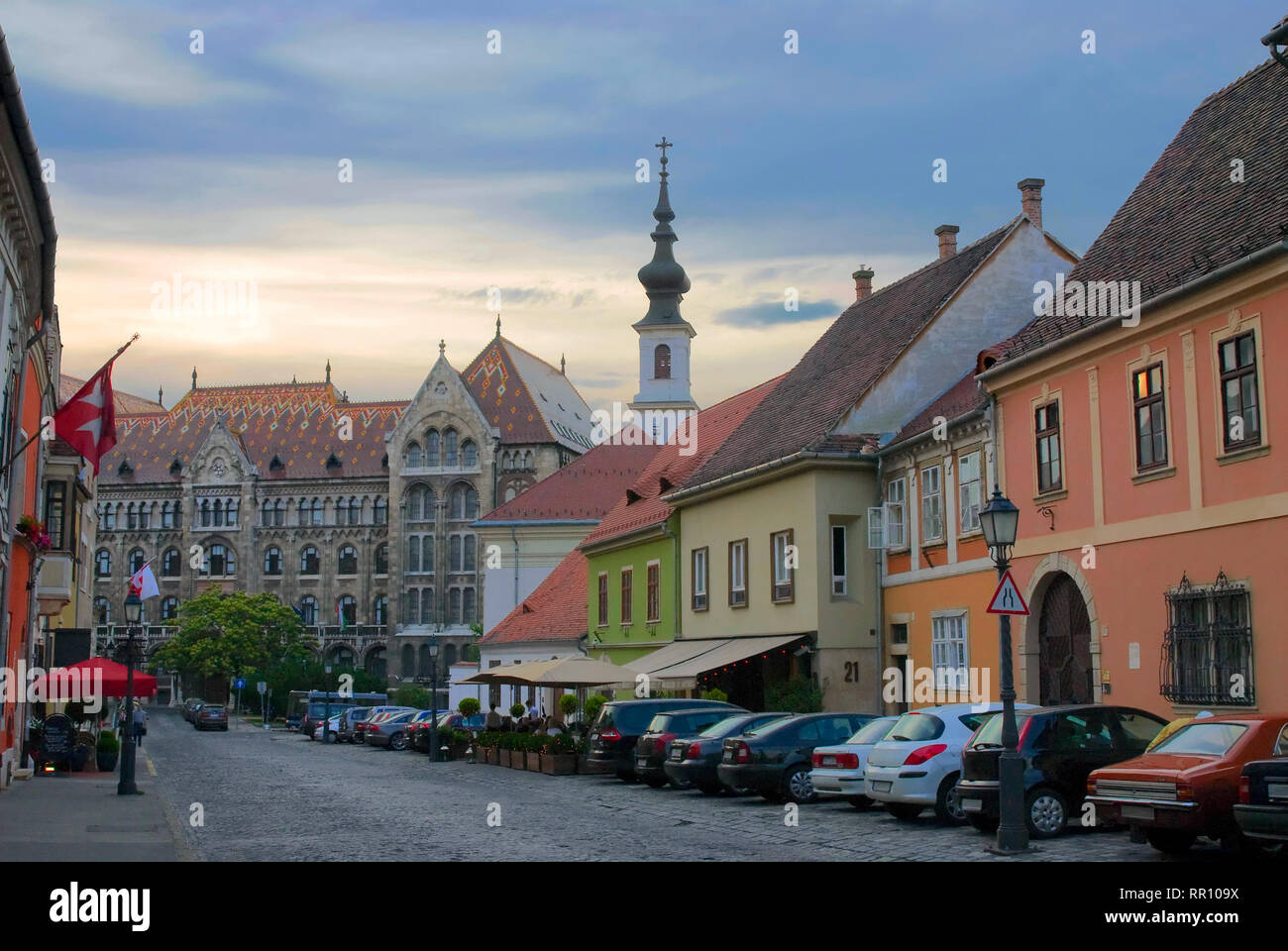Fortuna Strada nella vecchia città di Budapest Foto Stock