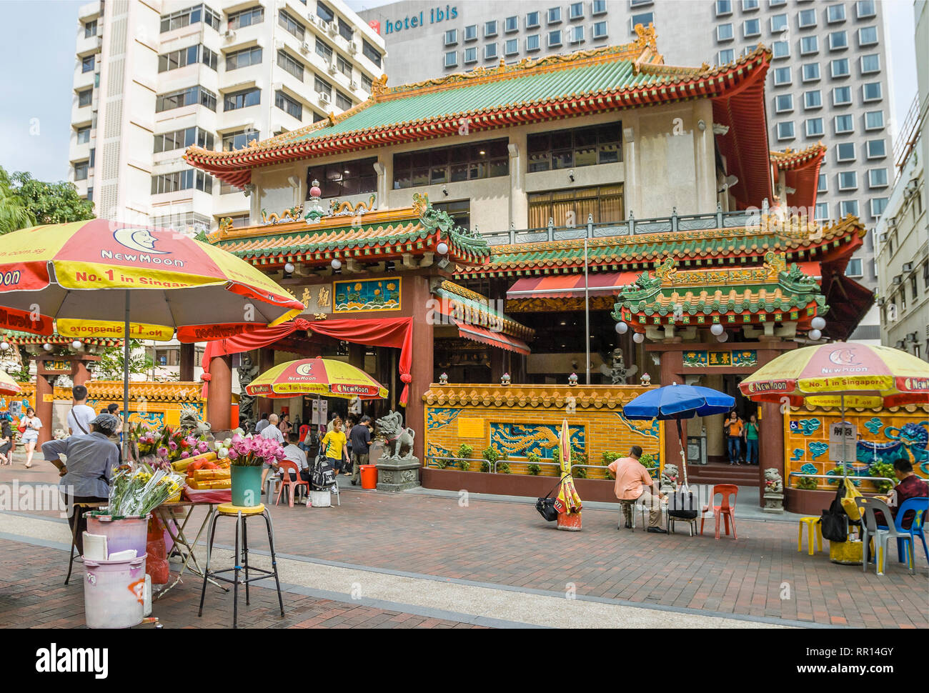 Il Tempio di Kwan im Thong Hood Cho è un tempio cinese tradizionale situato in 178 Waterloo Street a Singapore Foto Stock