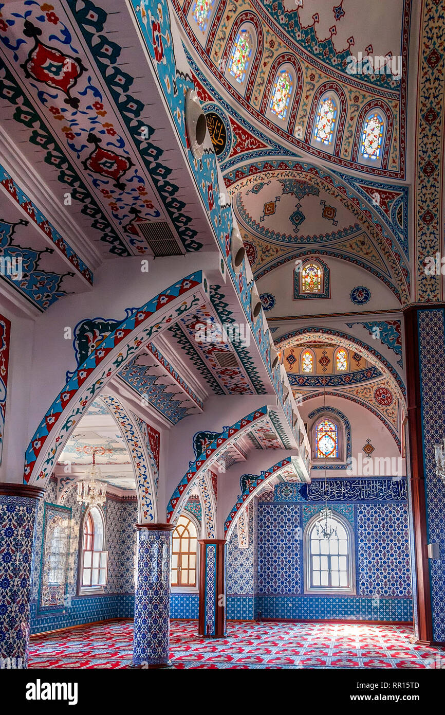 La moschea di Manavgat interno Foto Stock