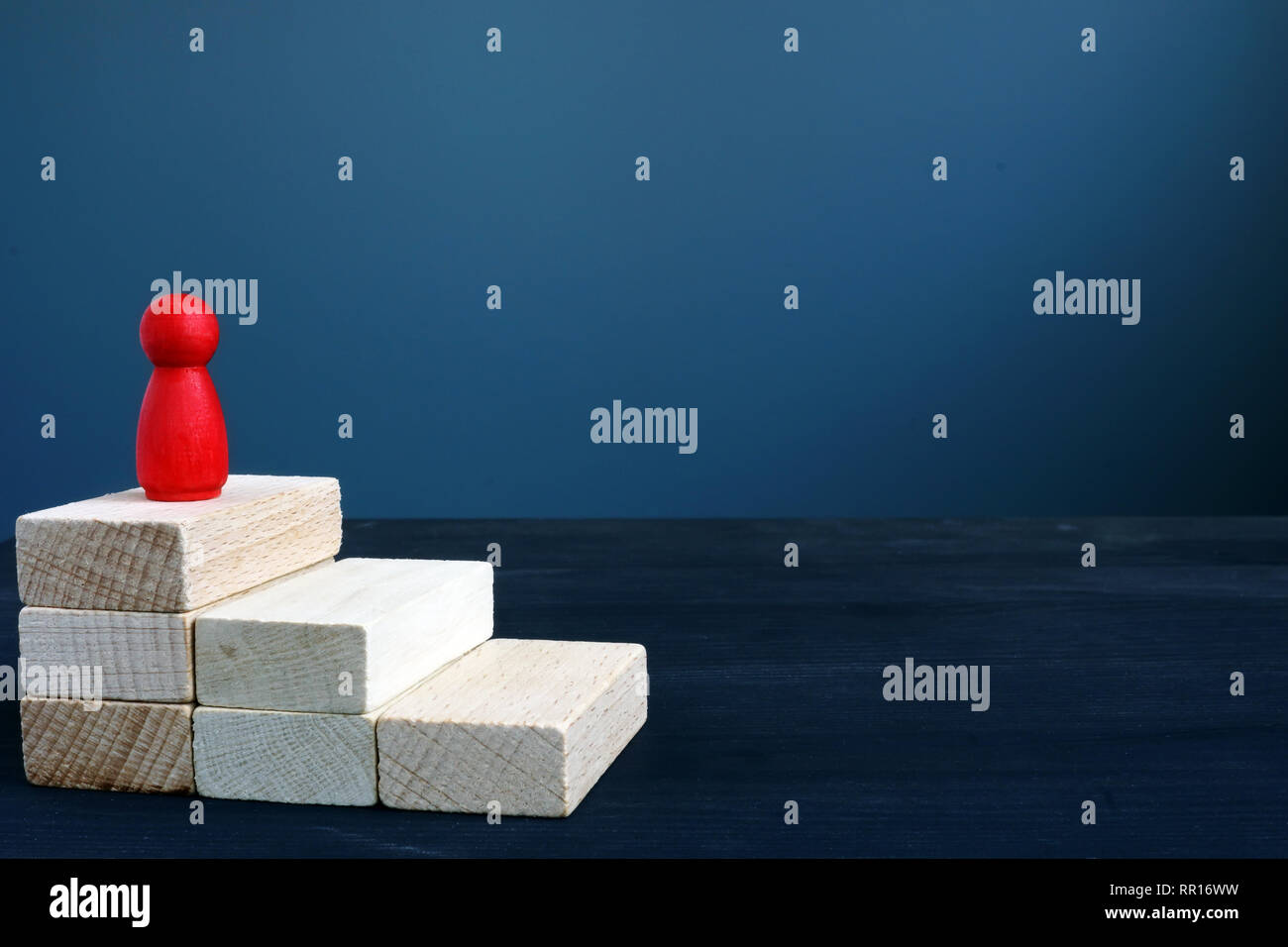 Leadership e carriera concetto con copia spazio. Foto Stock