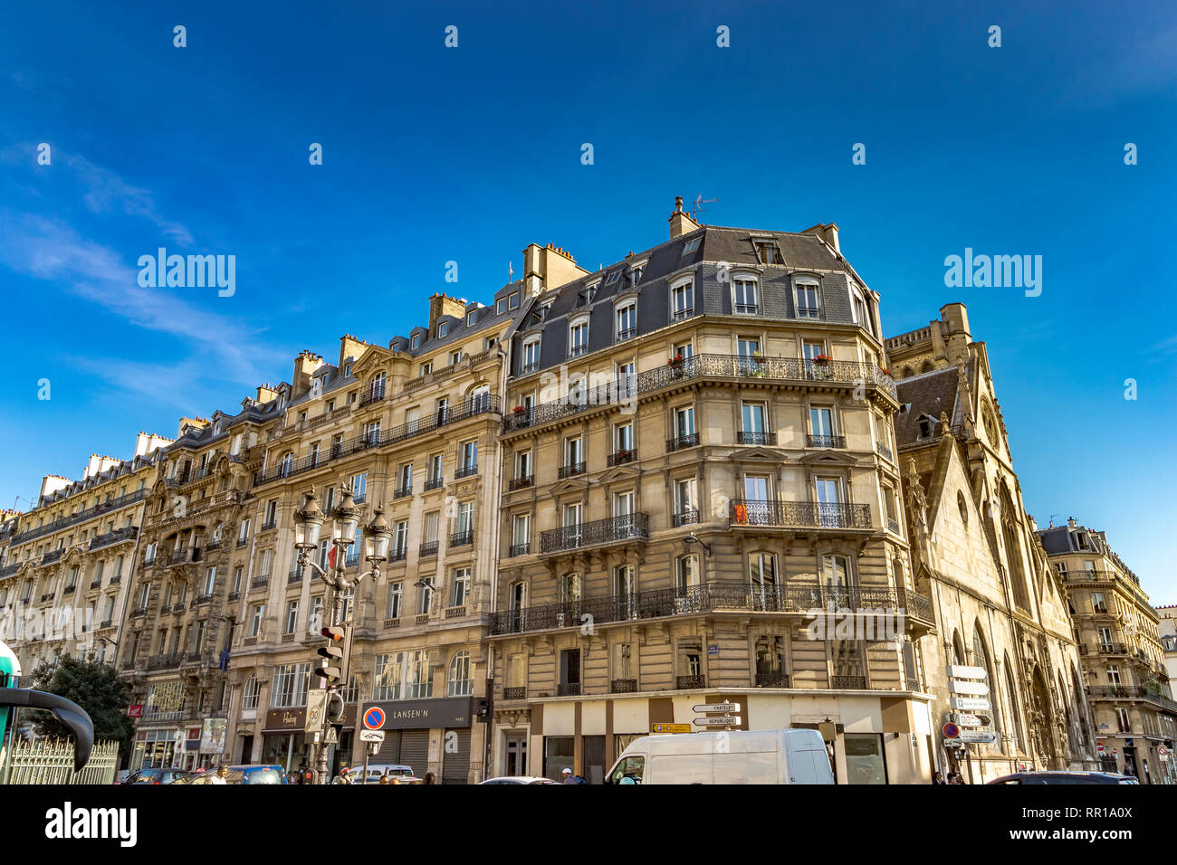Elegante appartamento parigino blocco lungo Rue Réaumur , paris , France Foto Stock