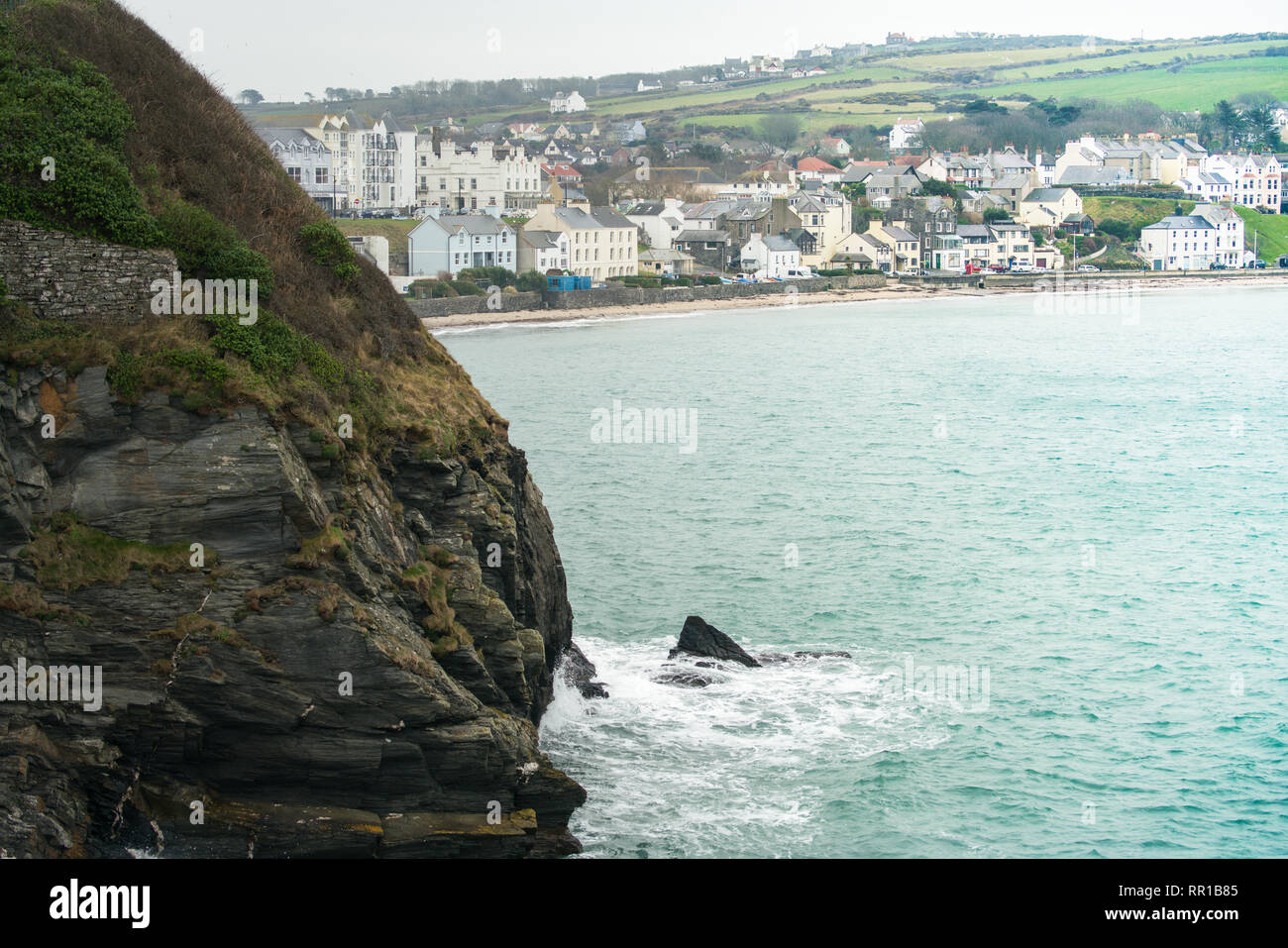 La vita in Port Erin Isola di Man Foto Stock