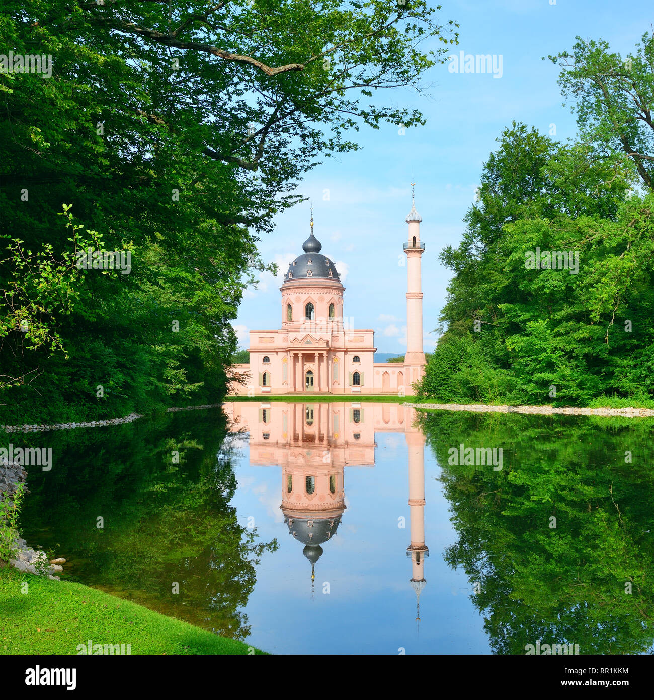 Maestosa moschea sul lago in Germania Foto Stock