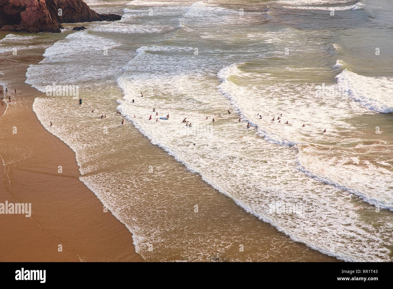 Vista mozzafiato dell'Oceano Atlantico costa in estate, Marocco. Foto Stock