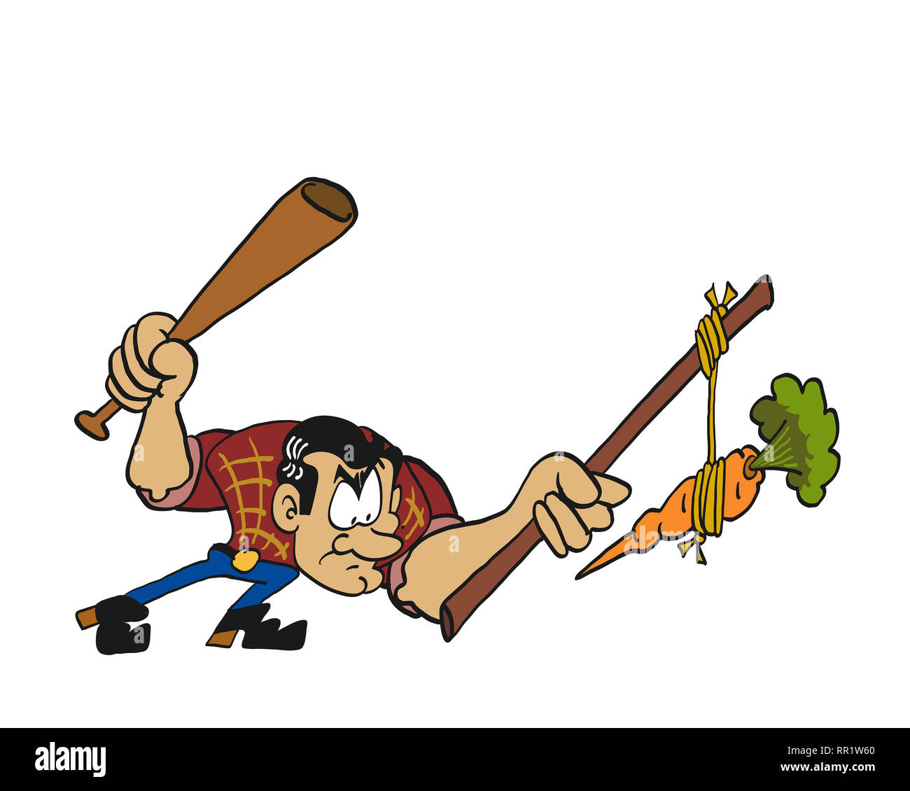 Il bastone e la carota manager Foto Stock