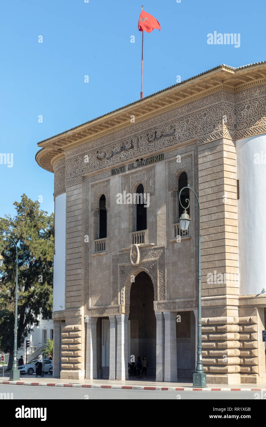 Bank Al Maghrib, Rabat, Marocco Foto Stock