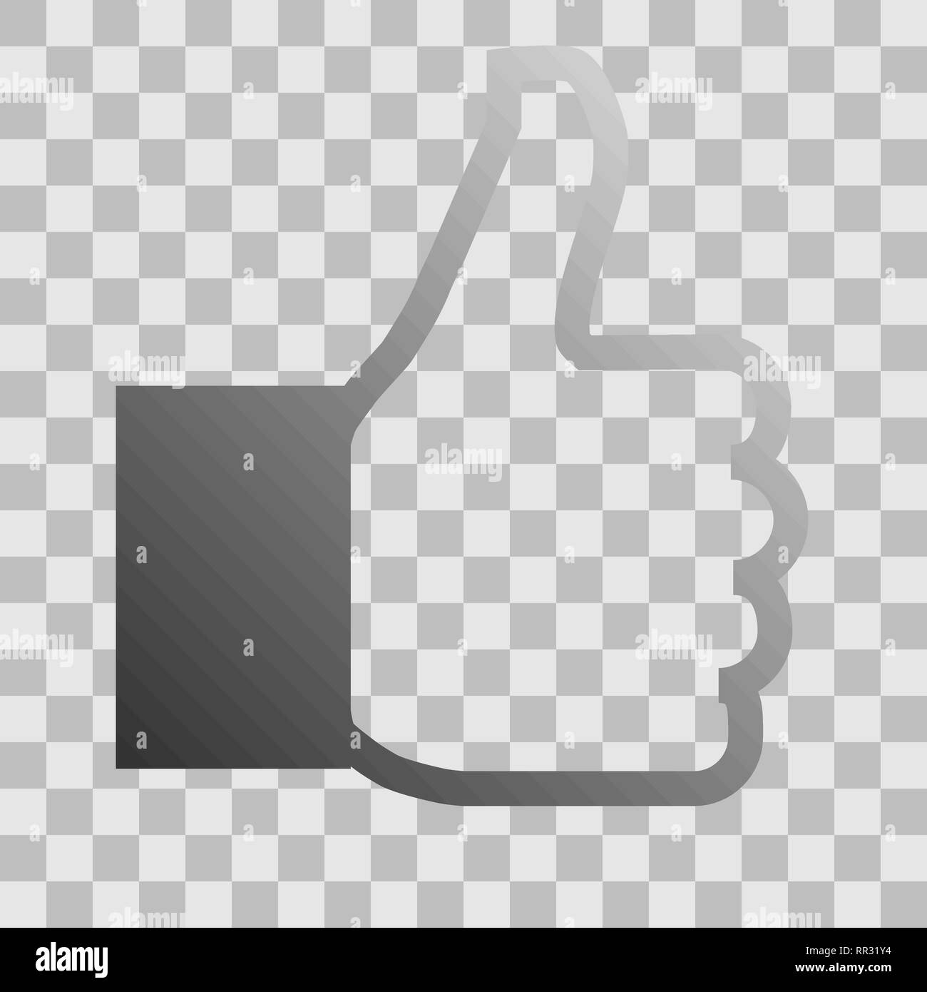 Come simbolo icona - sfumatura grigia outline, isolato - illustrazione vettoriale Illustrazione Vettoriale