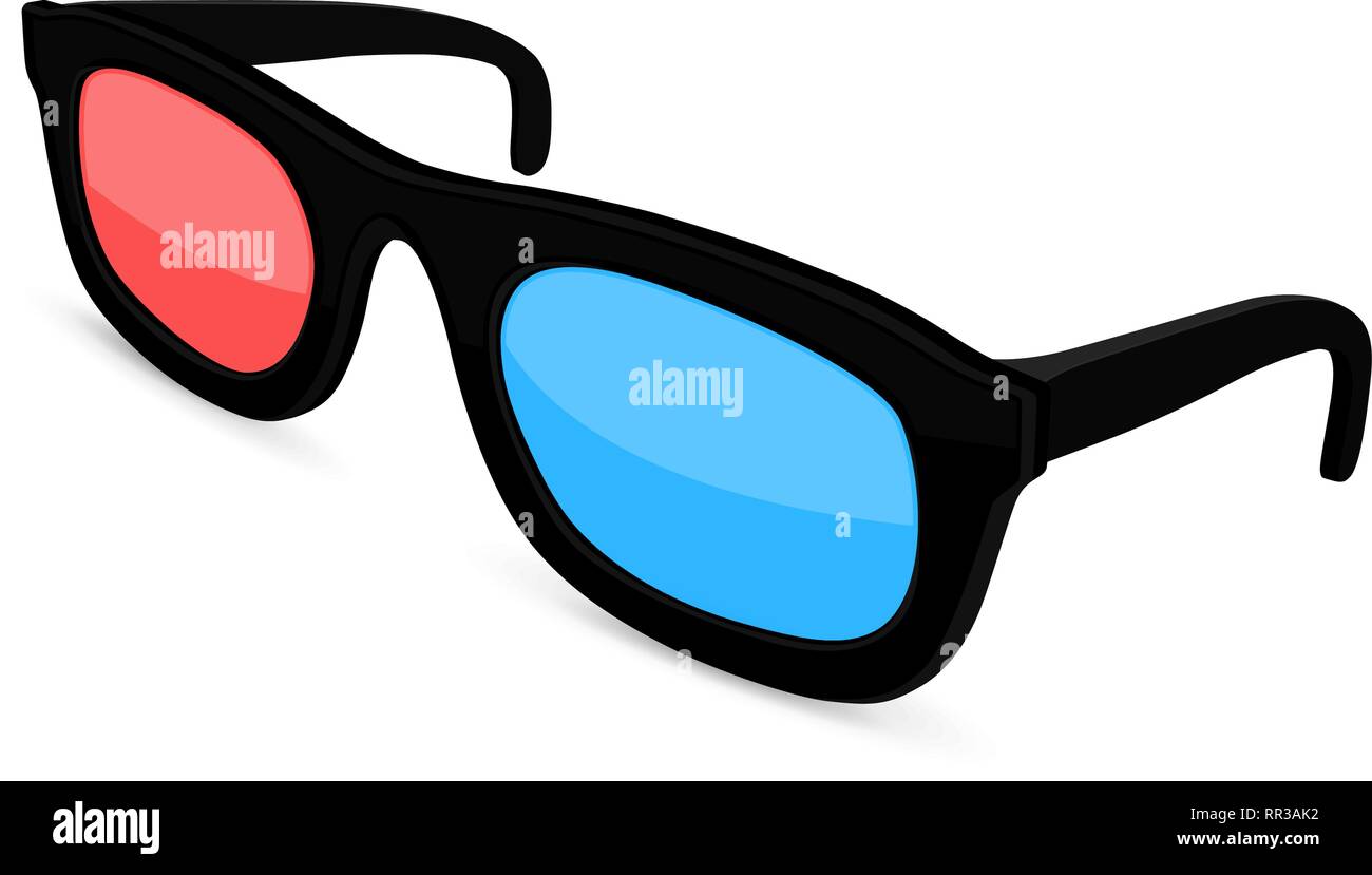 3d movie bicchieri. Gli occhiali colorati per il cinema Immagine e  Vettoriale - Alamy