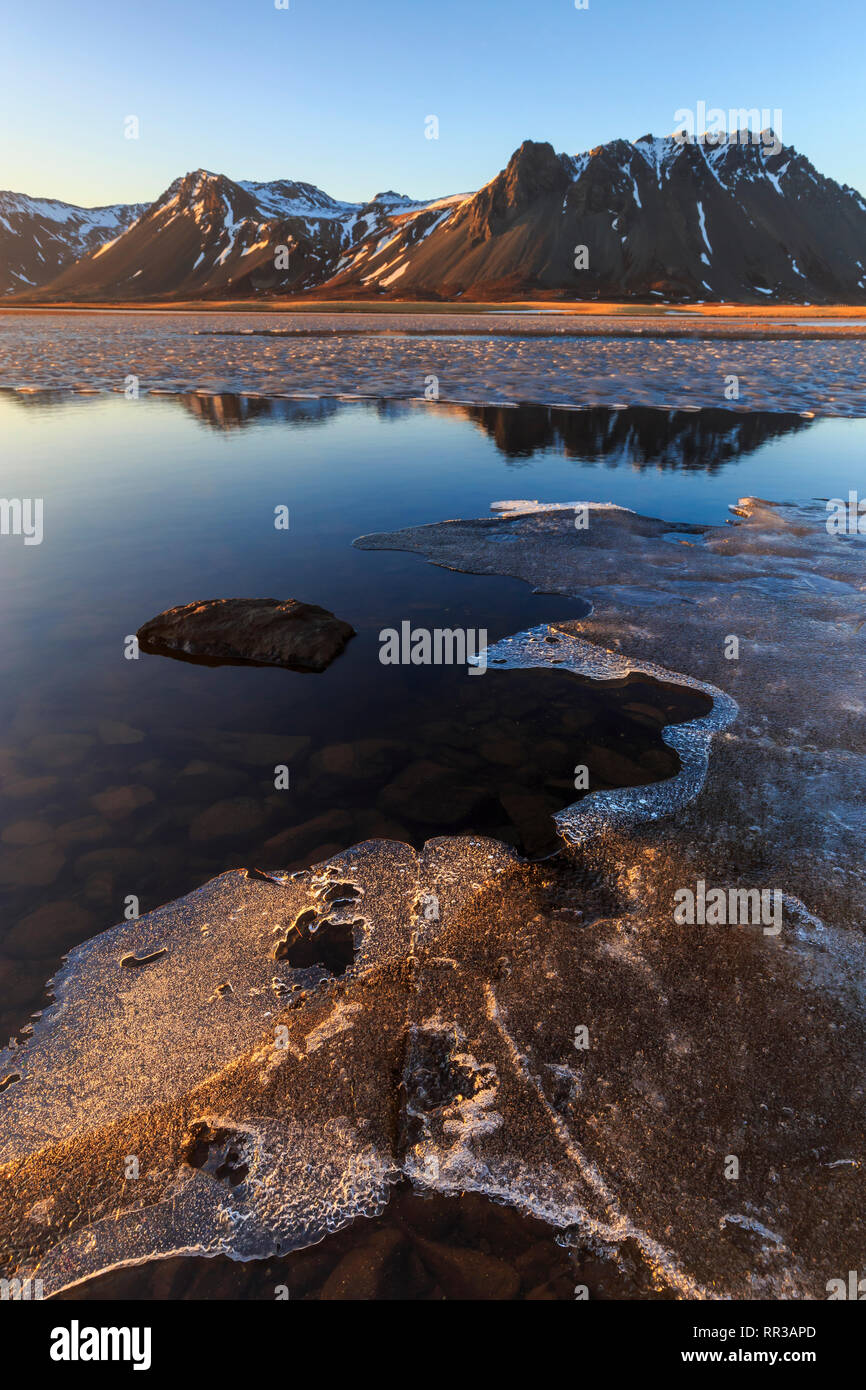 La formazione di ghiaccio, Snaefellsnes Peninsula, Western Islanda, Islanda, Europa Foto Stock