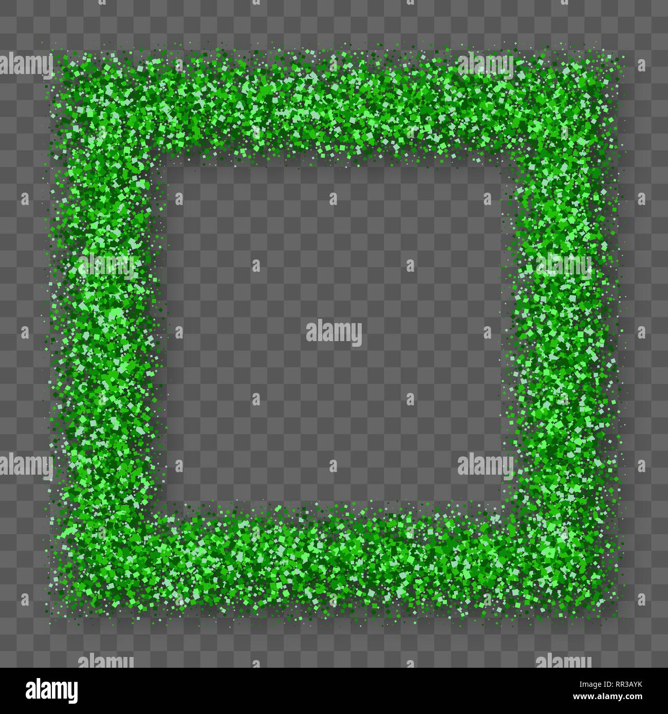 Il giorno di San Patrizio nel telaio con un blando ombre isolato su sfondo trasparente. Abstract Texture verde cornice quadrata. Illustrazione Vettoriale Eps, 10. Illustrazione Vettoriale