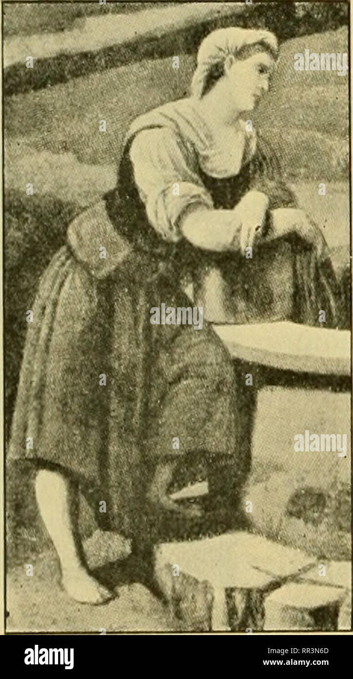 . Acta Societatis Scientiarum Fennicae. La scienza. Abb. 173. auch in seinem Aufersteluingsbilde v. J. 1516 in der letztgenannten Sammlung; der heil. Krieger bei Holbeins "Madonna von Solothnrn", a. 1522- (Künstl.-lun, ABB. S. 47); ein Hofmann bei der Krönung Pio V. auf einem Relief am Grabmale dieses Papstes (-j- 1572) in S. Maria Maggiore zu Rom; heilige Krieger auf den Altarbildern von Ruhens a Grenoble, a. 16U6-8 (Klass. d. Kunst, ABB. S. 35), und von Guido lient a Bologna (Pietà v. J. 1016; Künstl.-lun, ABB. S. 17); Hofleute bei der Krönung der Maria de' Medici von Rubens, a. 1621 Foto Stock