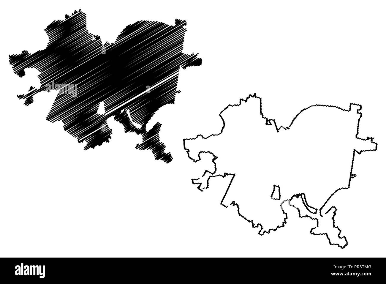 Mappa di pittsburgh Immagini Vettoriali Stock Alamy