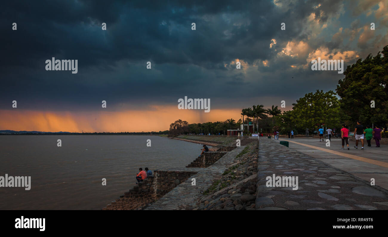 Lago Sukhna, chandigarh, India Foto Stock