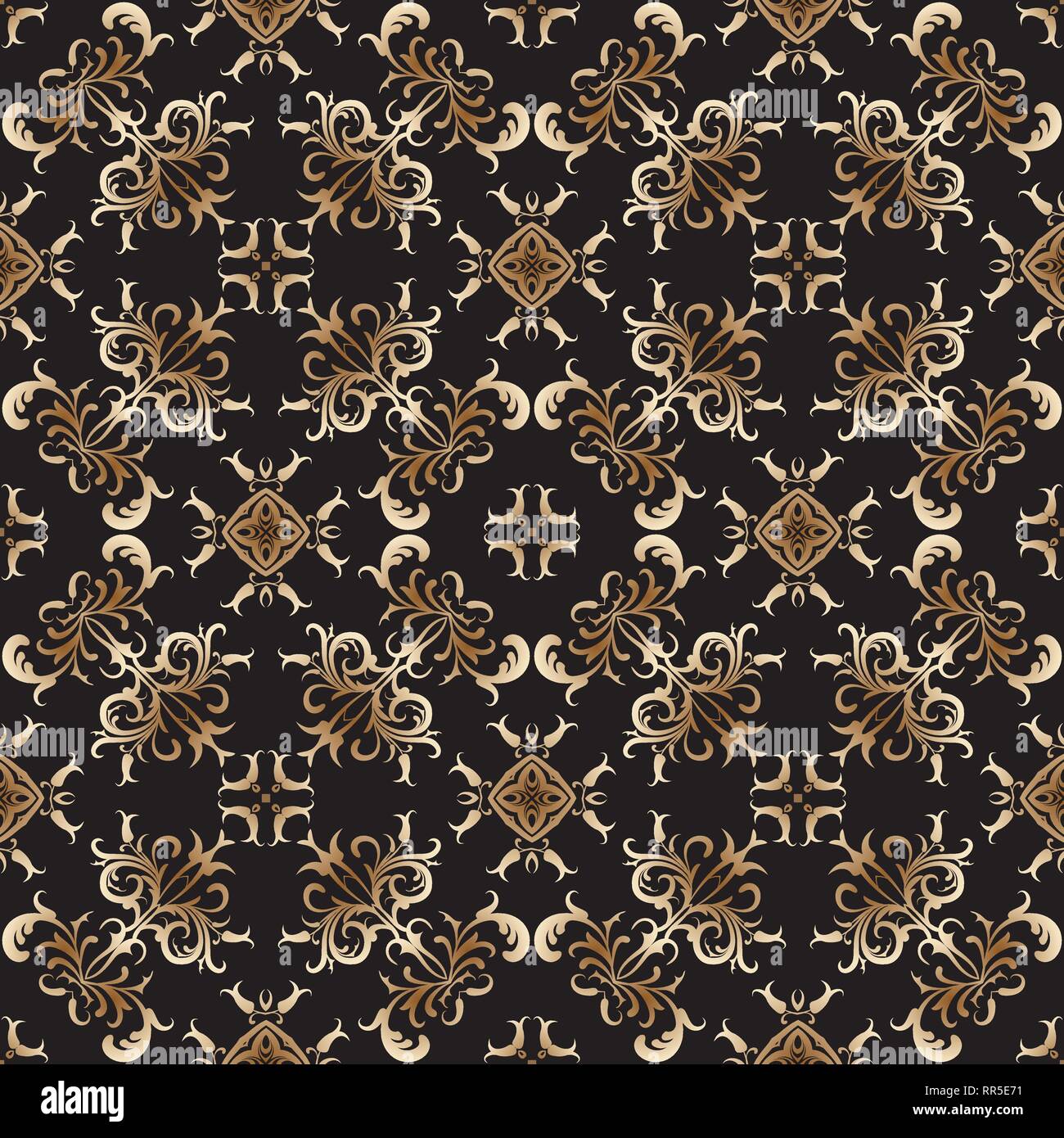 Seamless pattern astratti in stile orientale. Decorativi ed elementi di design per i tessili o copertine di libri, fabbricazione, sfondi, stampa la confezione regalo. Illustrazione Vettoriale