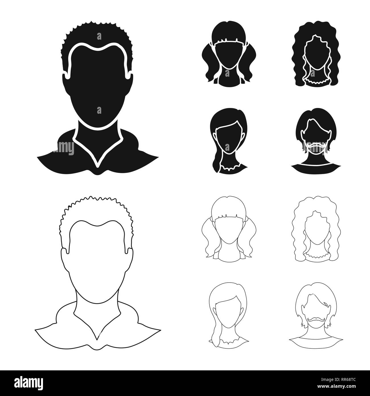 Oggetto isolato di professionale e foto di segno. Set di professionale e stock di profilo illustrazione vettoriale. Illustrazione Vettoriale