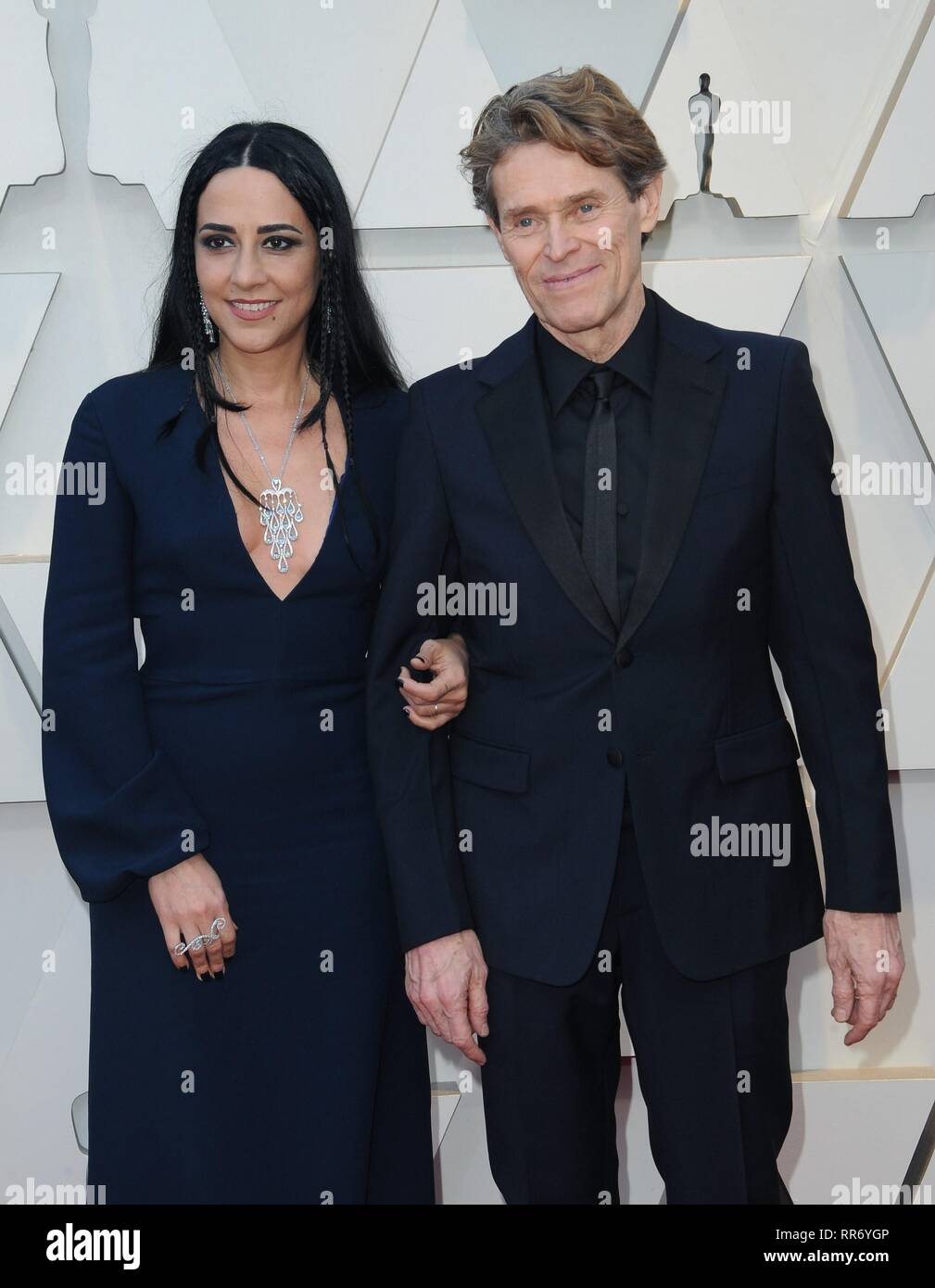 Los Angeles, CA, Stati Uniti d'America. 24 Febbraio, 2019. Giada Colagrande e Willem Dafoe presso gli arrivi per il 91Academy Awards - Arrivi 1, Dolby Theatre a Hollywood e Highland Center, Los Angeles, CA. 24 febbraio 2019. Credito: Elizabeth Goodenough/Everett raccolta/Alamy Live News Foto Stock