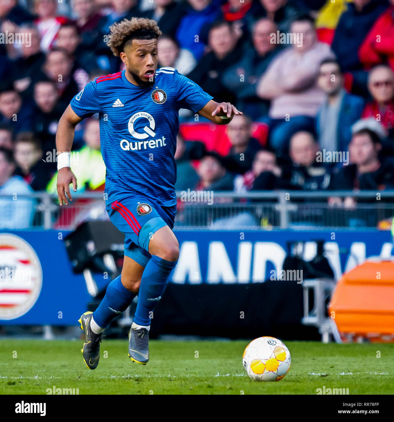 Eindhoven, Paesi Bassi. 24 Febbraio, 2019. EINDHOVEN, PSV - Feyenoord 1-1, 24-02-2019, calcio Eredivisie olandese Stagione 2018 - 2019, PSV Philips Stadium, Feyenoord player Tonny Vilhena Credito: Pro scatti/Alamy Live News Foto Stock