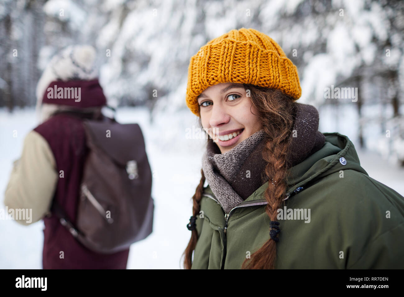 Escursione invernale Foto Stock