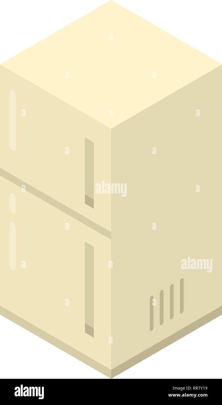 Garage frigo icona, stile isometrico Illustrazione Vettoriale