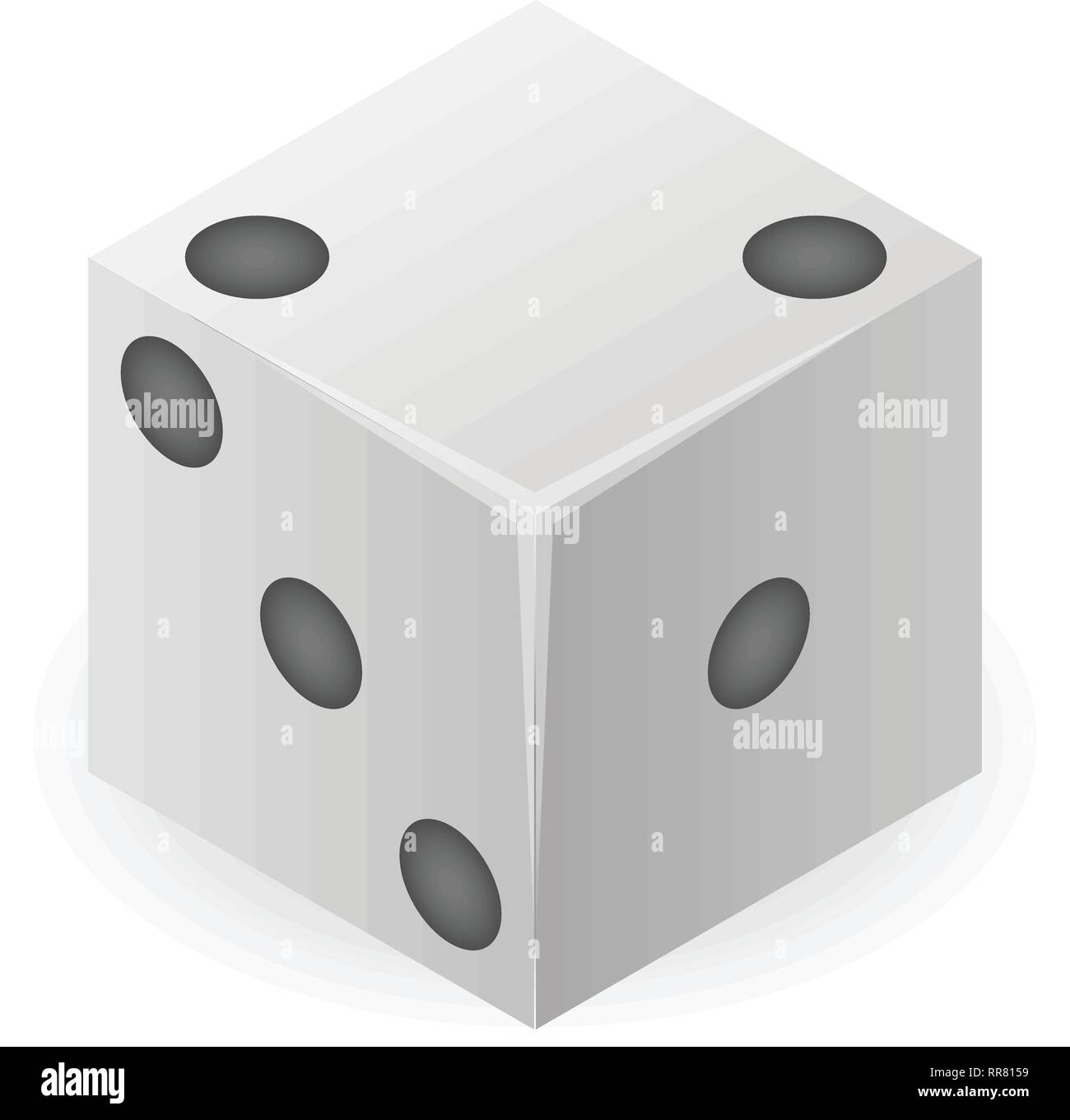 Campo icona di dadi, stile isometrico Illustrazione Vettoriale