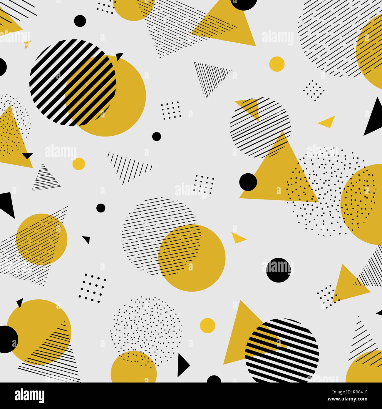 Astratta geometrica colorata giallo nero modello colori decorazione moderna. È possibile utilizzare per la progettazione grafica, annuncio, Poster, brochure, coprire il rapporto vettore. Illustrazione Vettoriale