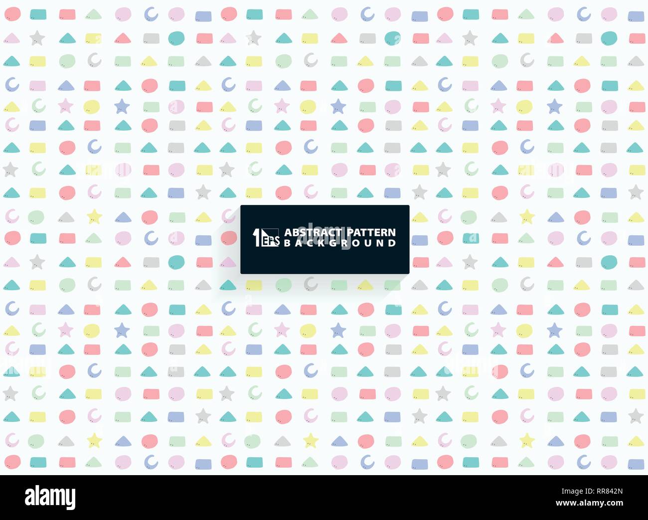 Abstract colorato modello geometrico di carino forma design per kid sfondo. È possibile utilizzare per un avvolgimento della carta, annuncio, poster, stampa. illustrazione vettore ep Illustrazione Vettoriale