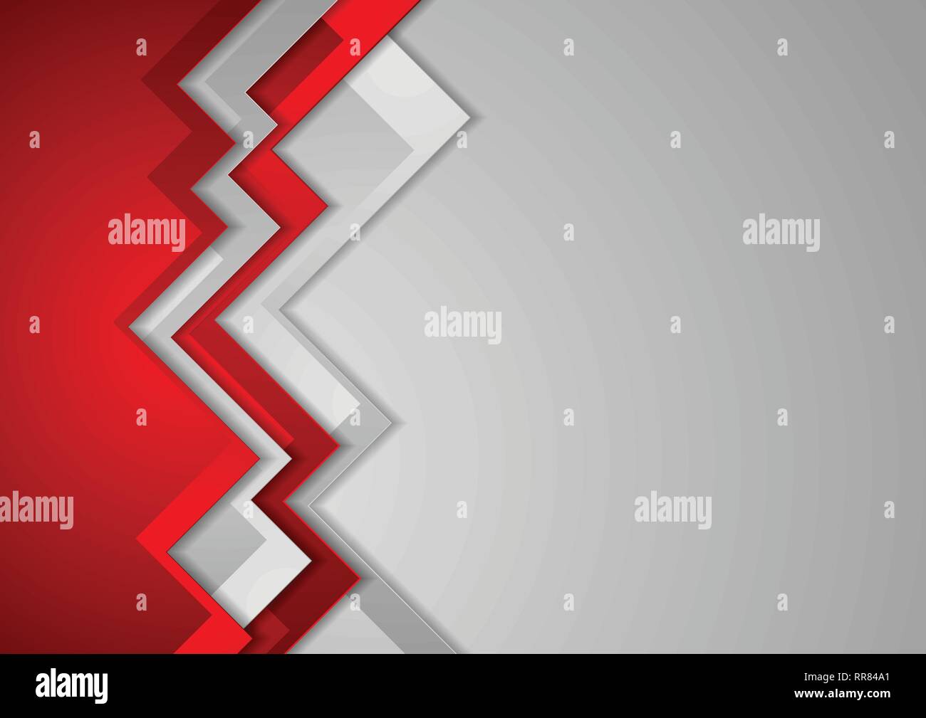 Abstract rosso e grigio corporate tech sfondo. Il design del vettore Illustrazione Vettoriale