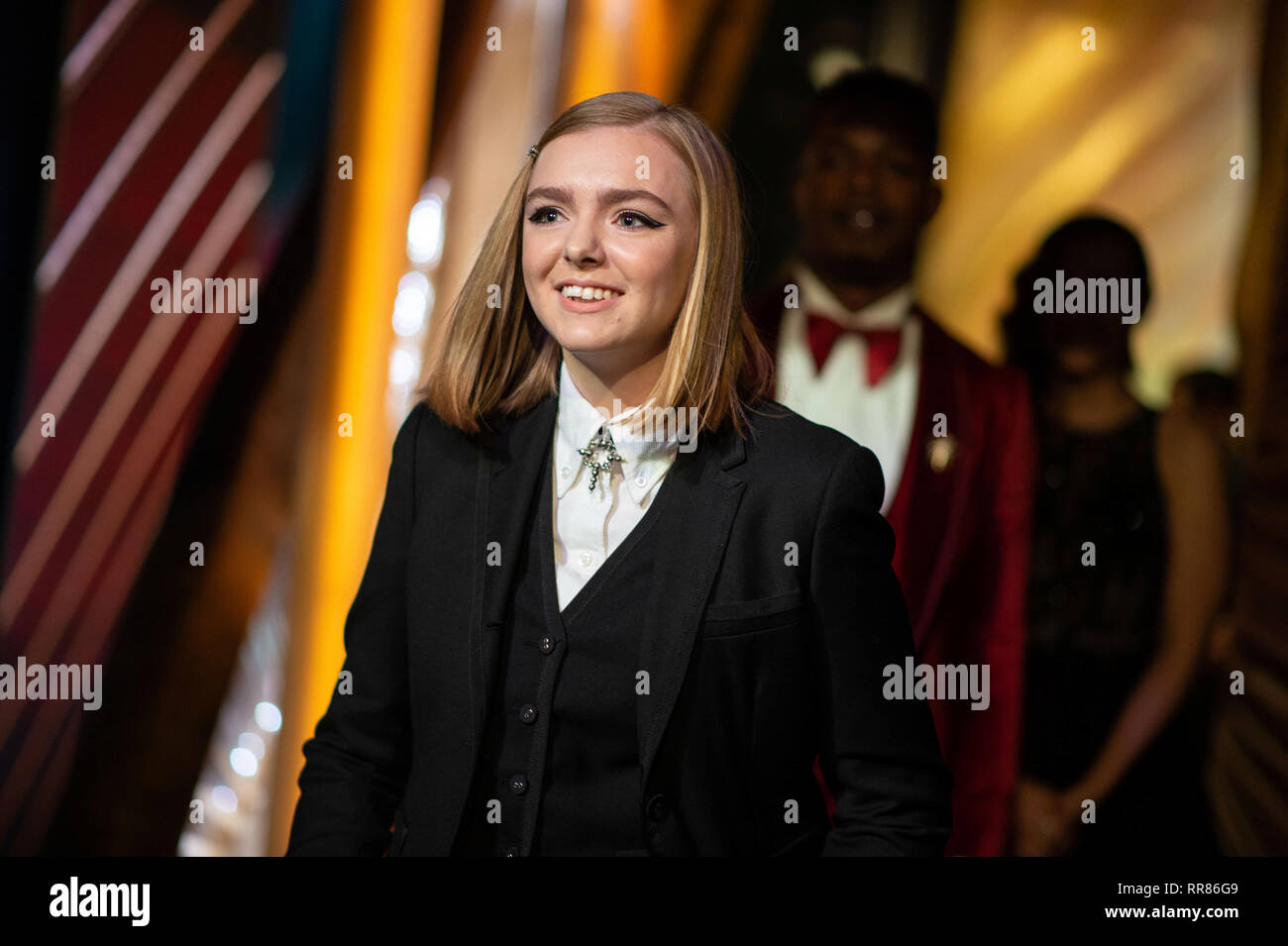 Elsie Fisher backstage durante il live ABC teletrasmesso del 91Oscar® al Dolby® Theatre in Hollywood, CA domenica 24 febbraio, 2019. Foto Stock